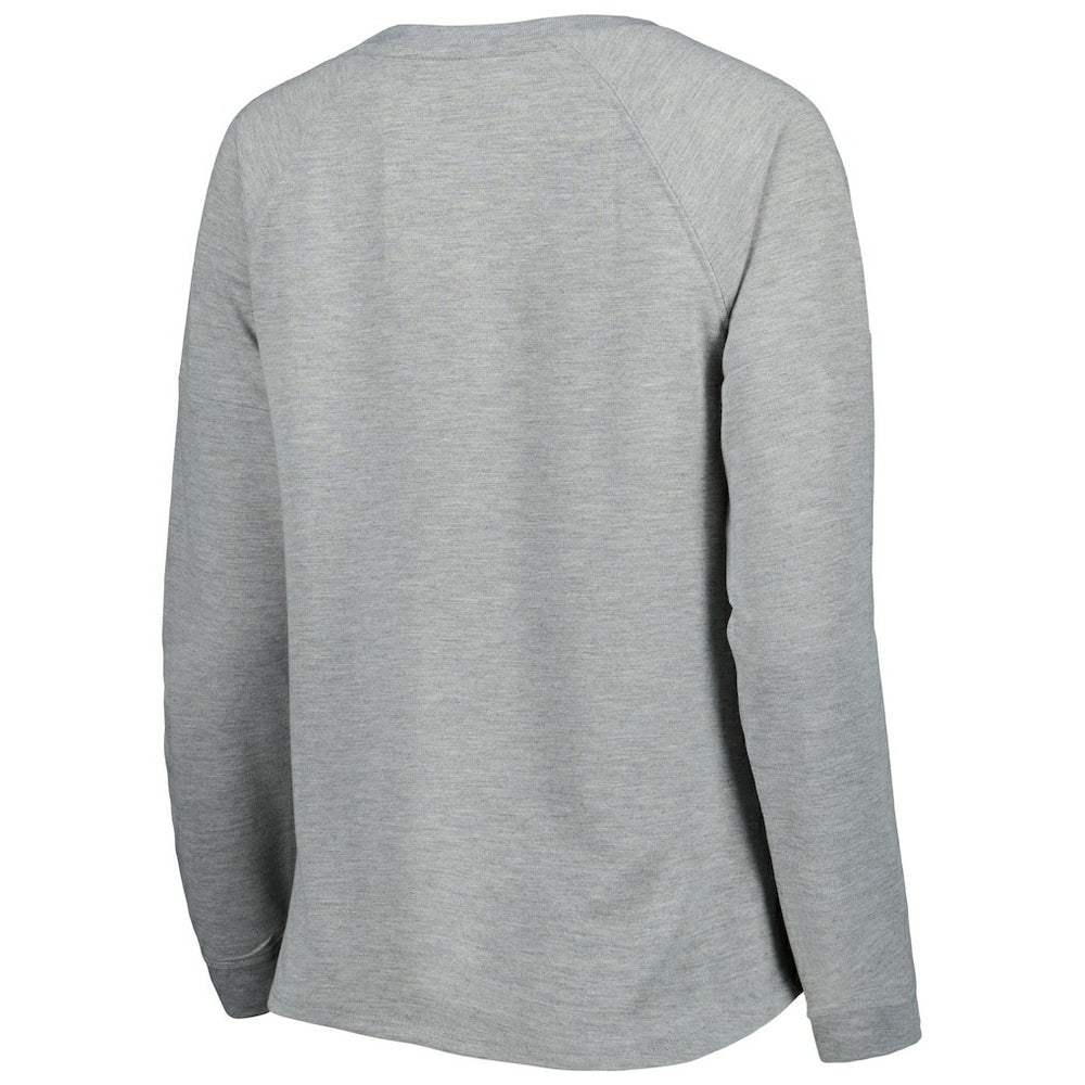 Minnesota Vikings Juniors All Striped Up Raglan Long Sleeve T-Shirt Heathered Gray | NFL