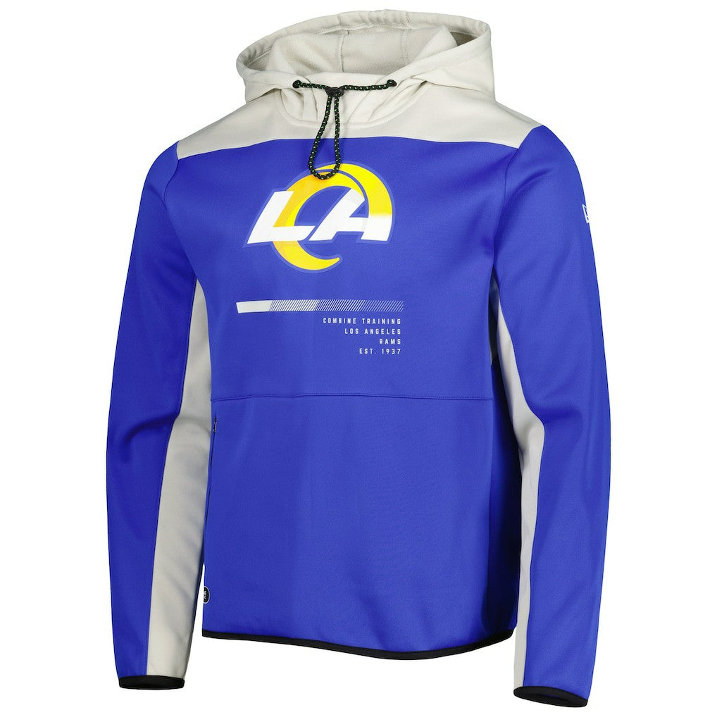 Los Angeles Rams New Era Combine Authentic Hard Hitter Pullover Hoodie Royal | NFL