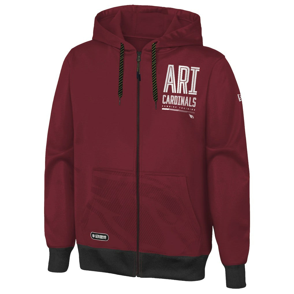 Arizona Cardinals New Era Combine Authentic Drop Back Full-Zip Hoodie Cardinal | NFL