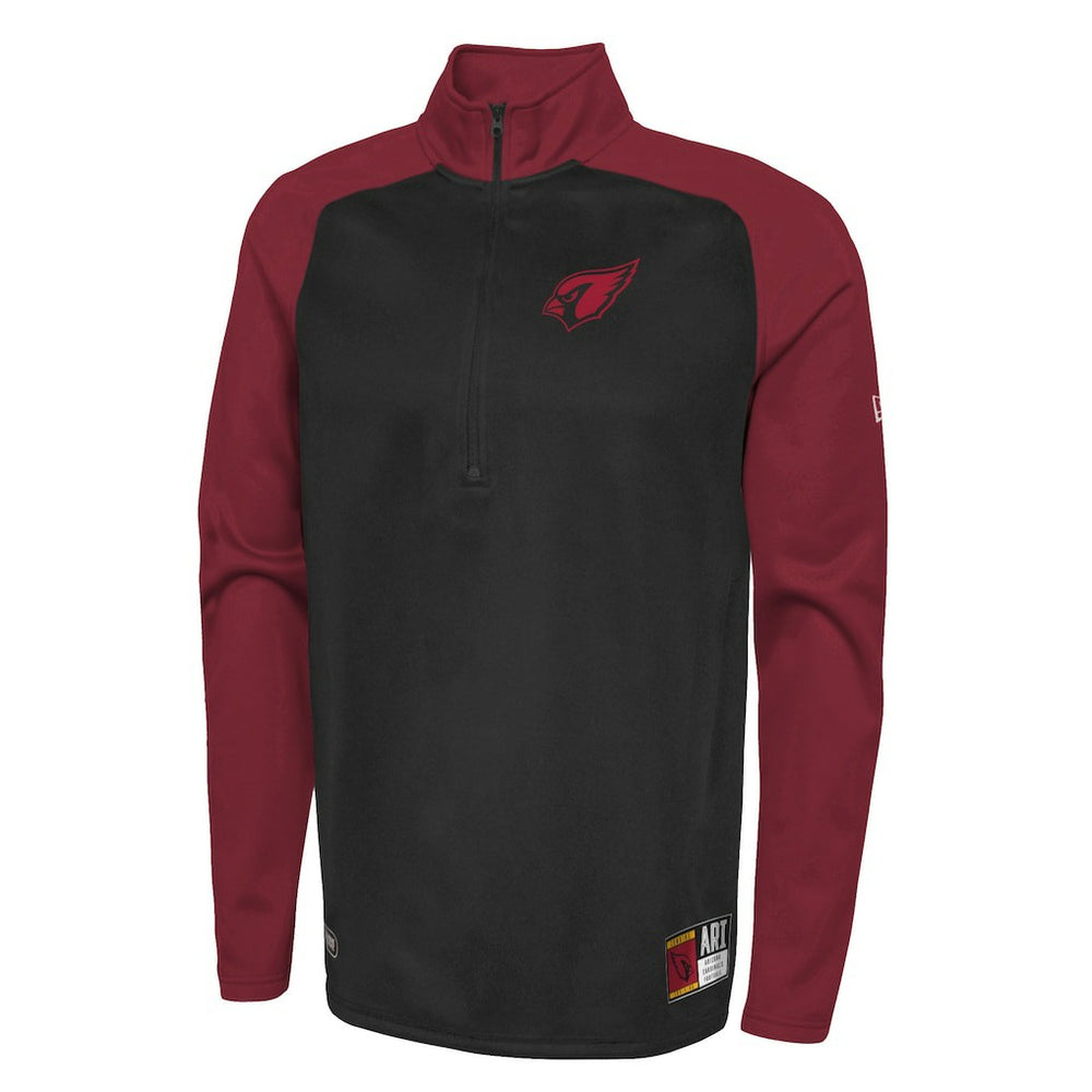 Arizona Cardinals New Era Combine Authentic O-Line Raglan Half-Zip Jacket Black | NFL