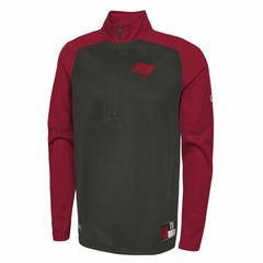 Tampa Bay Buccaneers New Era Combine Authentic O-Line Raglan Half-Zip Jacket Black | NFL