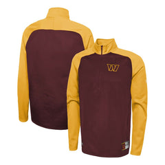 Washington Commanders New Era Combine Authentic O-Line Raglan Half-Zip Jacket Burgundy | NFL