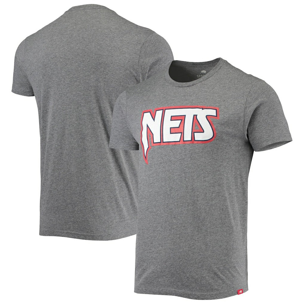 Brooklyn Nets Sportiqe Moments Mixtape Comfy Tri-Blend T-Shirt Heathered Gray - NBA
