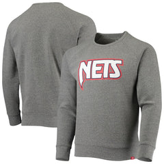Brooklyn Nets Sportiqe Moments Mixtape Harmon Raglan Pullover Sweatshirt Heathered Gray - NBA