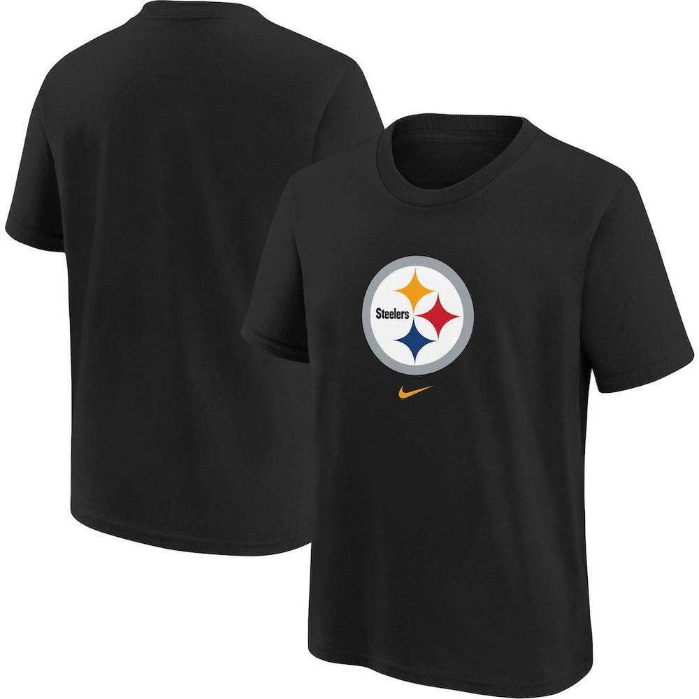 Pittsburgh Steelers Youth Logo T-Shirt Black | Nike for Sale