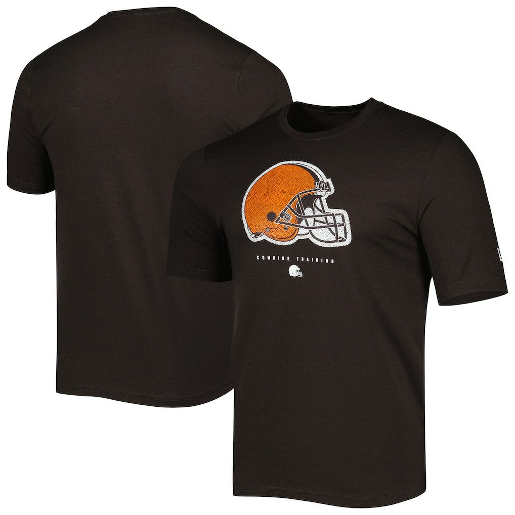 Cleveland Browns New Era Combine Authentic Ball Logo T-Shirt Brown | NFL