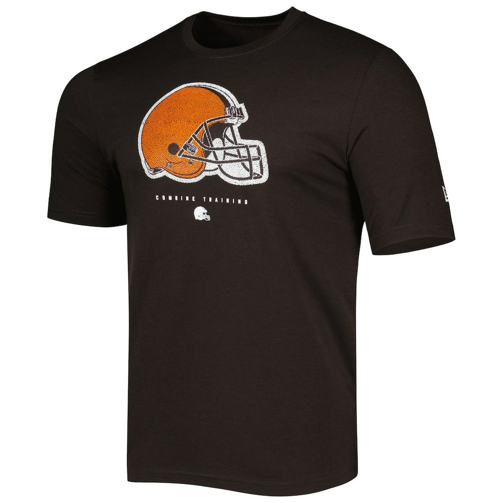 Cleveland Browns New Era Combine Authentic Ball Logo T-Shirt Brown | NFL