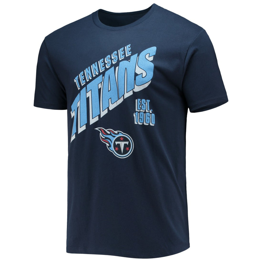 Tennessee Titans Junk Food Slant T-Shirt Navy | NFL