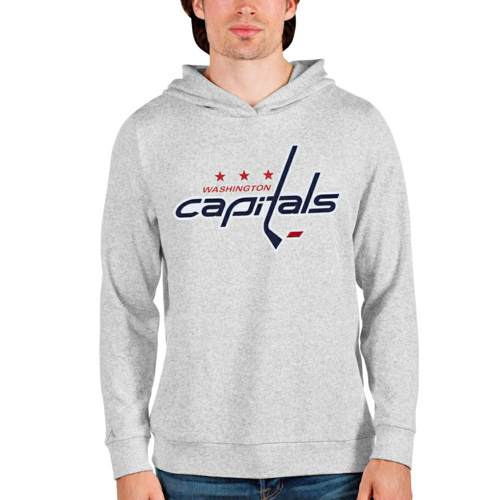 Washington Capitals Antigua Absolute Pullover Hoodie - Heathered Gray - NHL