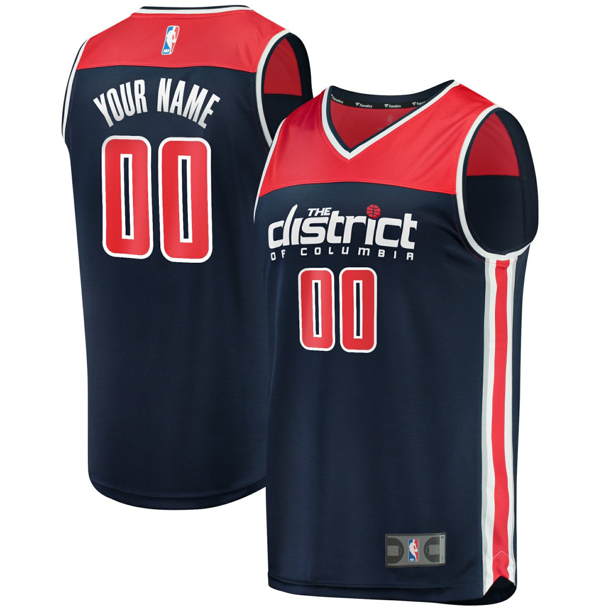 Washington Wizards Fast Break Replica Custom Jersey Navy Statement Edition - NBA
