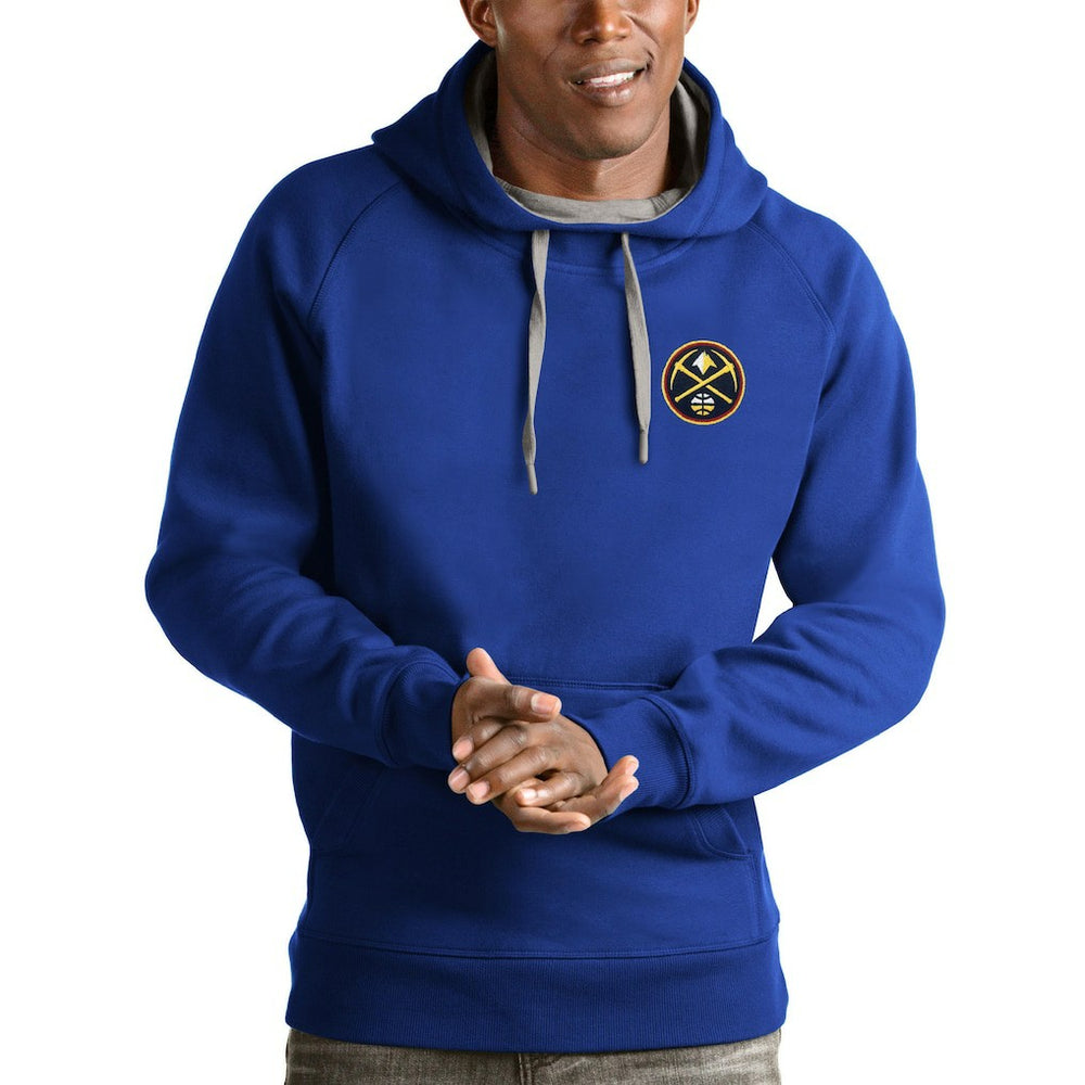 Denver Nuggets Antigua Victory Pullover Hoodie Royal - NBA