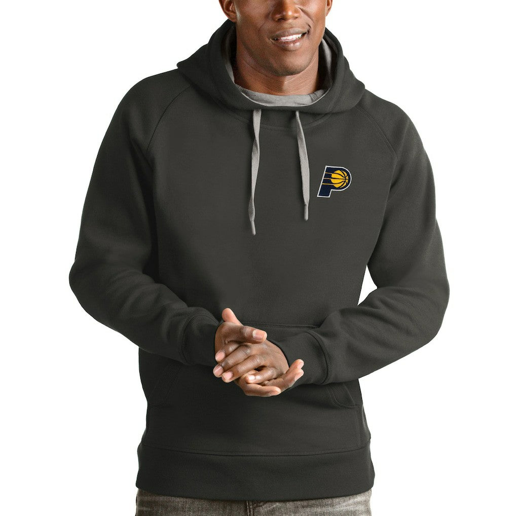 Indiana Pacers Antigua Victory Pullover Hoodie Charcoal - NBA