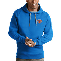 New York Knicks Antigua Victory Pullover Hoodie Blue - NBA