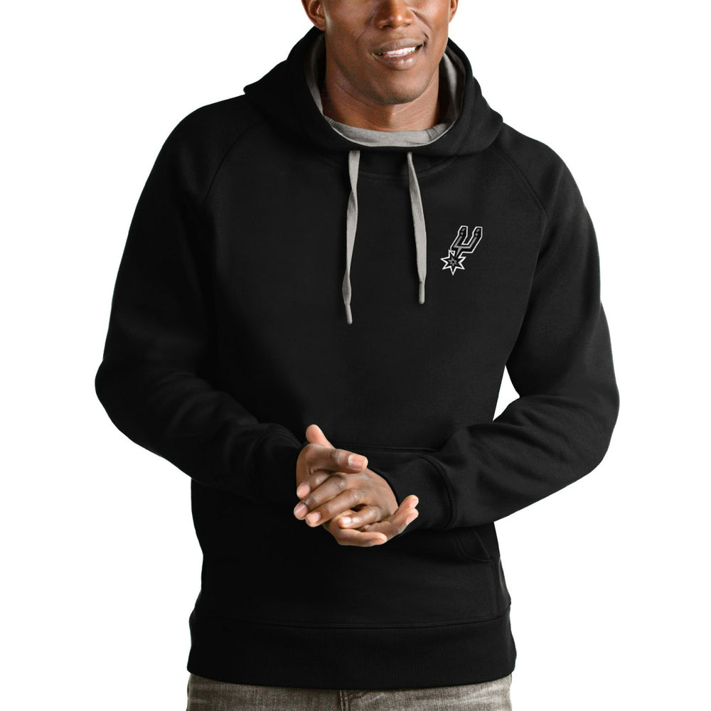 San Antonio Spurs Antigua Victory Pullover Hoodie Black - NBA
