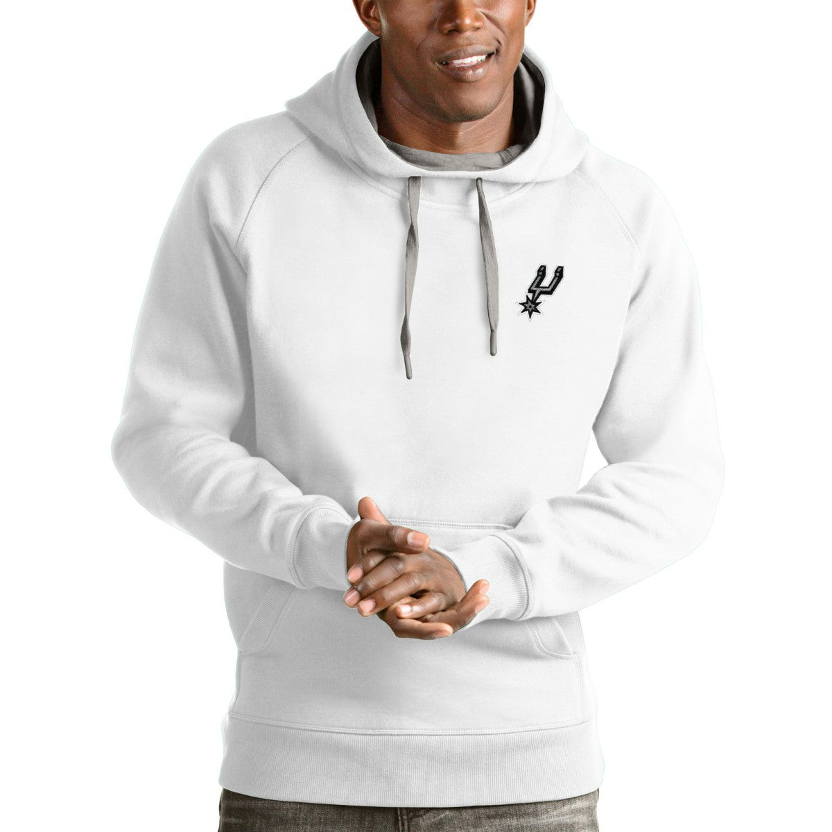 San Antonio Spurs Antigua Victory Pullover Hoodie White - NBA