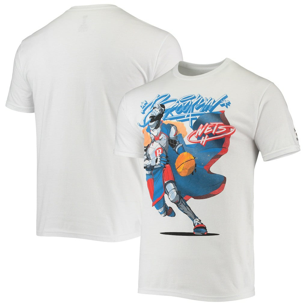 Brooklyn Nets NBA x McFlyy Identify Artist Series T-Shirt White - NBA