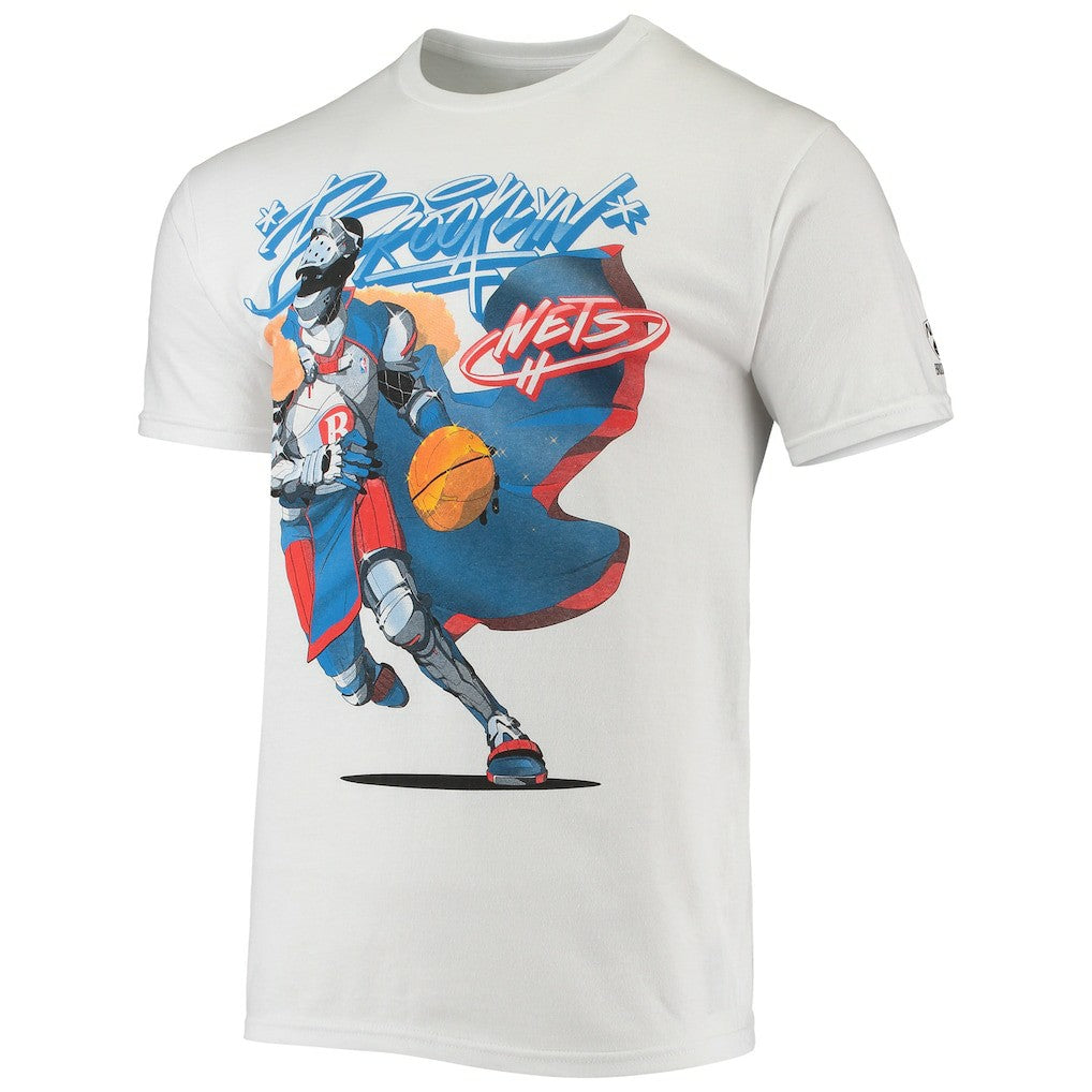 Brooklyn Nets NBA x McFlyy Identify Artist Series T-Shirt White - NBA