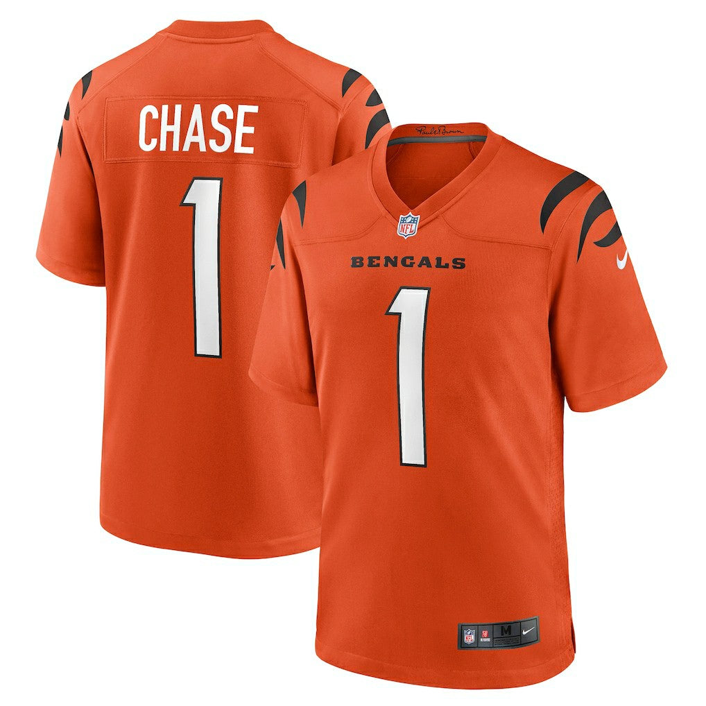 Ja'Marr Chase Cincinnati Bengals Alternate Game Jersey Orange | Nike for Sale