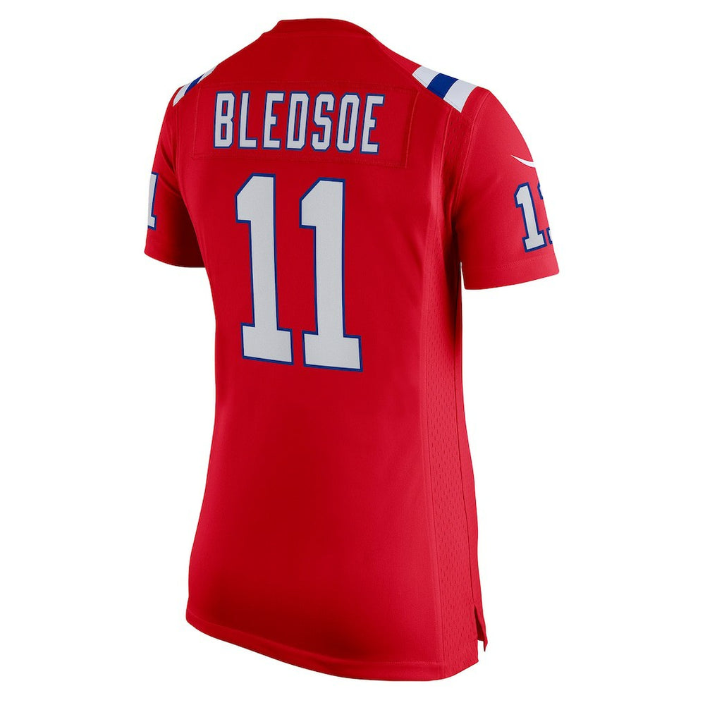 Drew Bledsoe New England Patriots Women's Retired Game Jersey Red | Nike for Sale