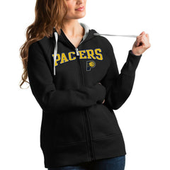 Indiana Pacers Antigua Women's Team Victory Full-Zip Hoodie Black - NBA