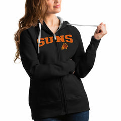 Phoenix Suns Antigua Women's Team Victory Full-Zip Hoodie Black - NBA