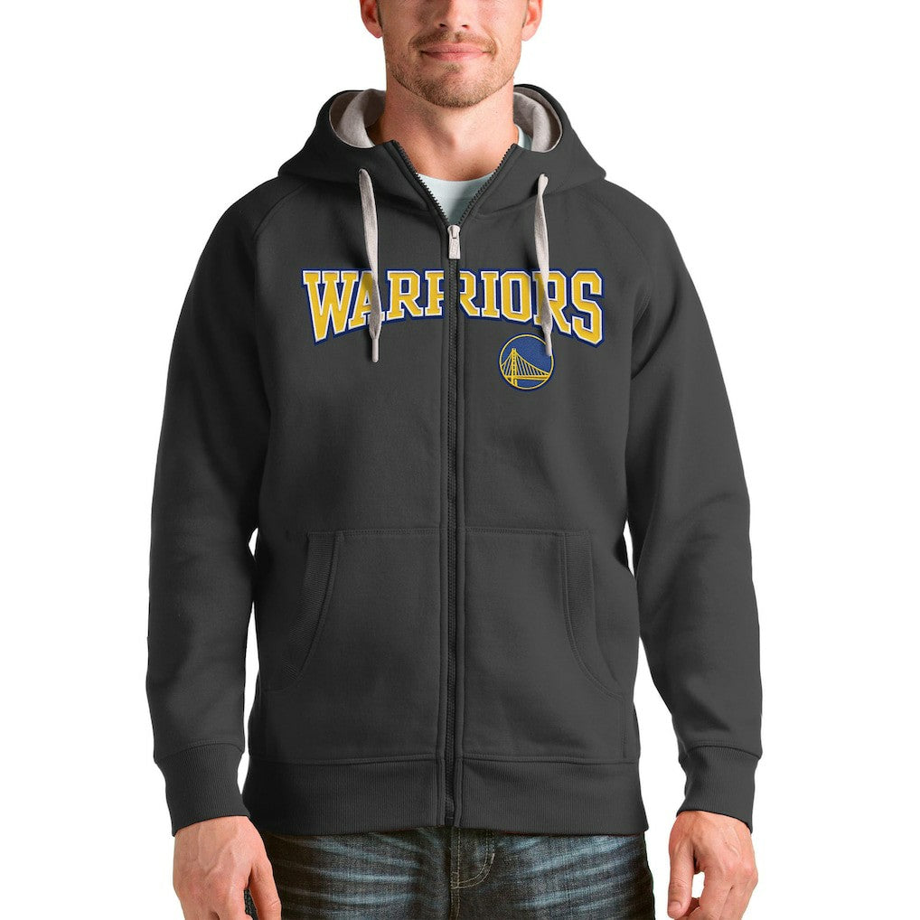 Golden State Warriors Antigua Victory Full-Zip Hoodie Charcoal - NBA