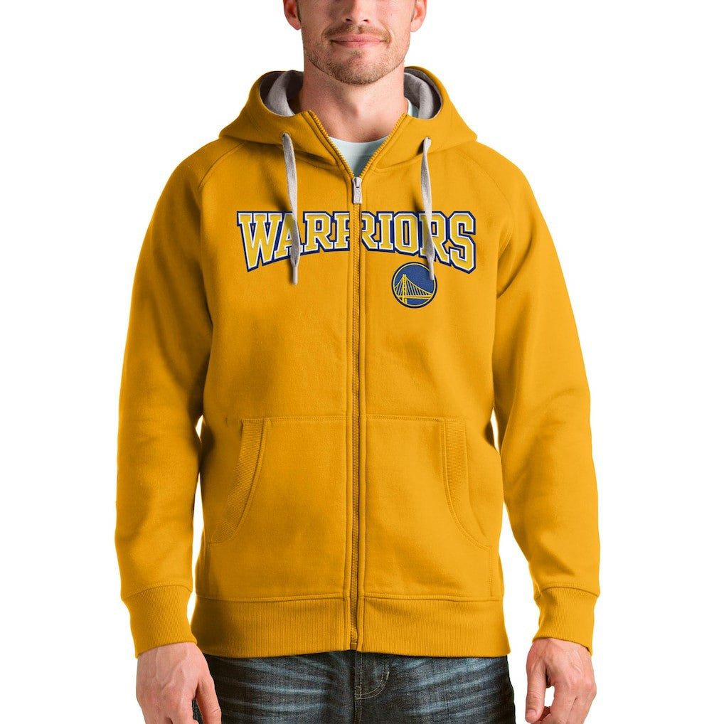 Golden State Warriors Antigua Victory Full-Zip Hoodie Gold - NBA