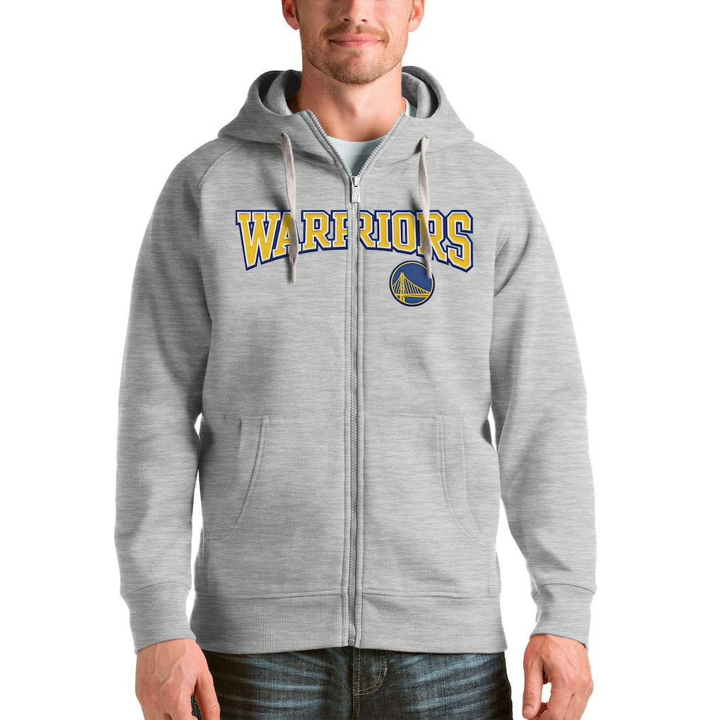 Golden State Warriors Antigua Victory Full-Zip Hoodie Heathered Gray - NBA