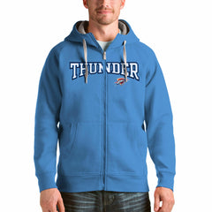 Oklahoma City Thunder Antigua Victory Full-Zip Hoodie Light Blue - NBA
