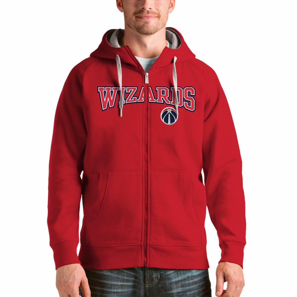 Washington Wizards Antigua Victory Full-Zip Hoodie Red - NBA