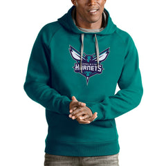 Charlotte Hornets Antigua Logo Victory Pullover Hoodie Teal - NBA