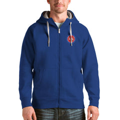 Detroit Pistons Antigua Logo Victory Full-Zip Hoodie Royal - NBA