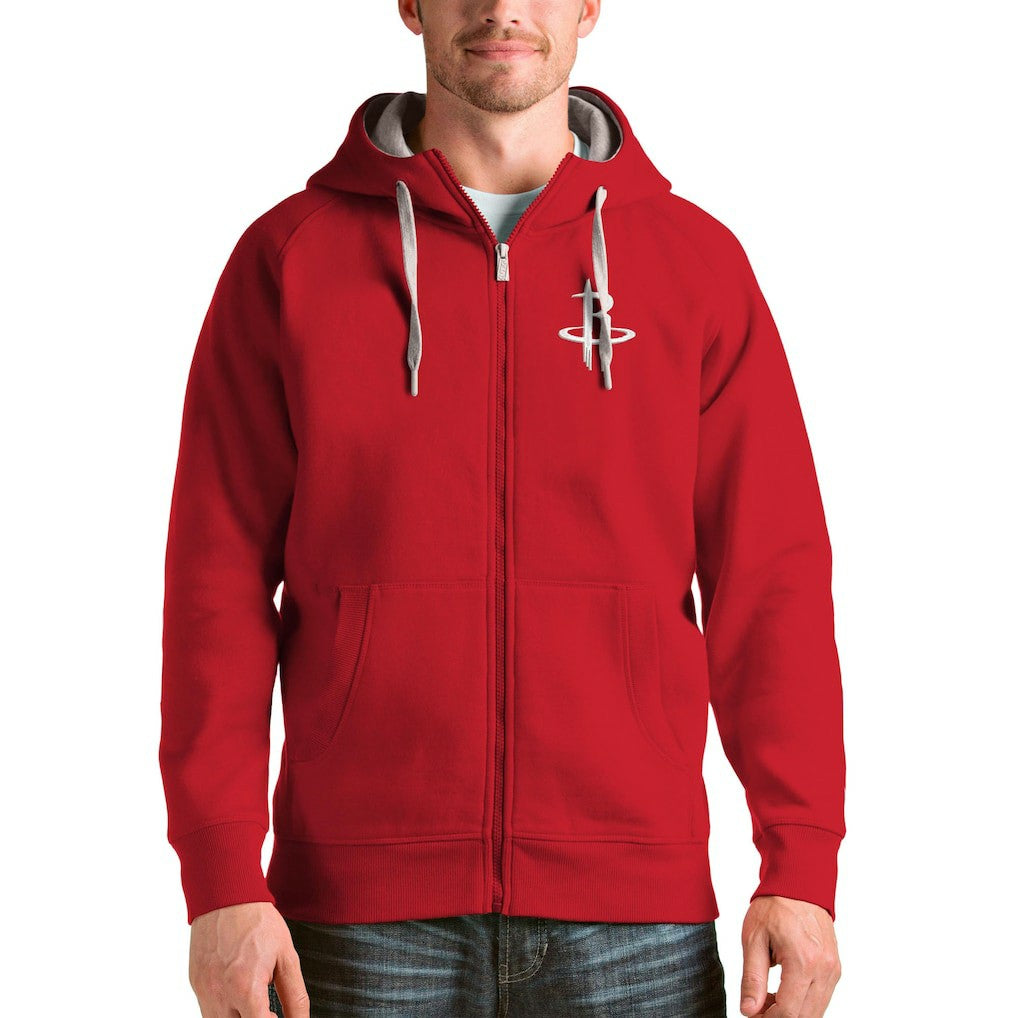 Houston Rockets Antigua Logo Victory Full-Zip Hoodie Red - NBA