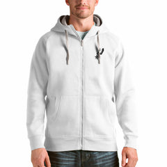 San Antonio Spurs Antigua Logo Victory Full-Zip Hoodie White - NBA