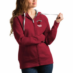 Miami Heat Antigua Women's Victory Full-Zip Hoodie Red - NBA
