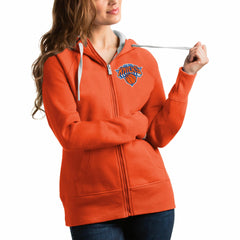 New York Knicks Antigua Women's Victory Full-Zip Hoodie Orange - NBA