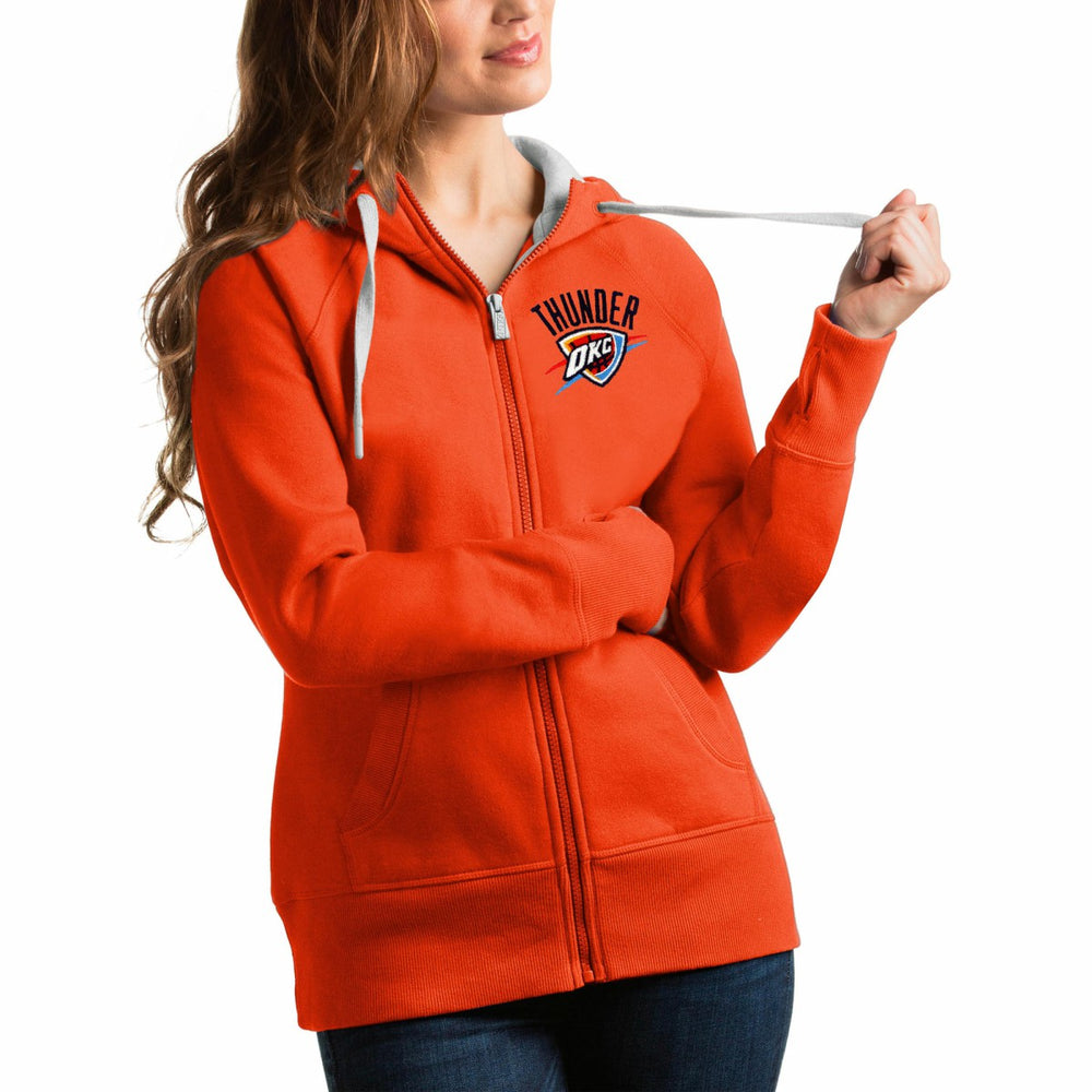 Oklahoma City Thunder Antigua Women's Victory Full-Zip Hoodie Orange - NBA