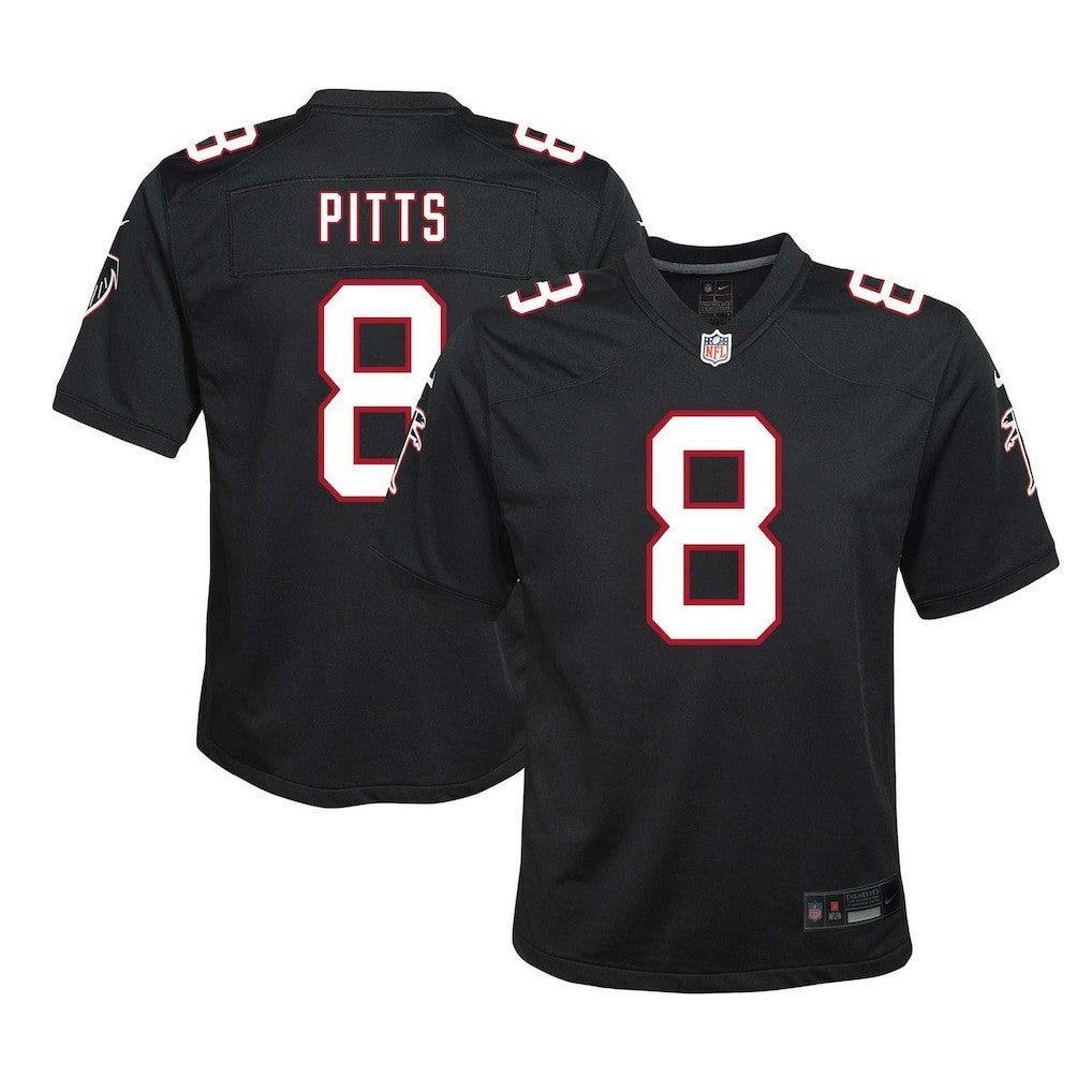 Kyle Pitts Sr. Atlanta Falcons Youth Game Jersey Black | Nike for Sale