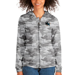 San Jose Sharks Antigua Absolute Full-Zip Hoodie - Camo - NHL
