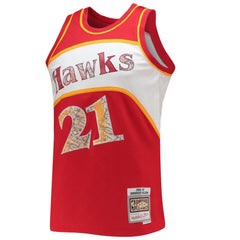 Dominique Wilkins Atlanta Hawks 1986/87 Hardwood Classics NBA 75th Anniversary Diamond Swingman Jersey Red - NBA