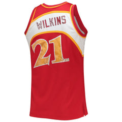 Dominique Wilkins Atlanta Hawks 1986/87 Hardwood Classics NBA 75th Anniversary Diamond Swingman Jersey Red - NBA