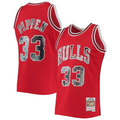 Scottie Pippen Chicago Bulls 1997/98 Hardwood Classics NBA 75th Anniversary Diamond Swingman Jersey Red - NBA