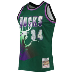 Ray Allen Milwaukee Bucks 1996/97 Hardwood Classics NBA 75th Anniversary Diamond Swingman Jersey Green - NBA