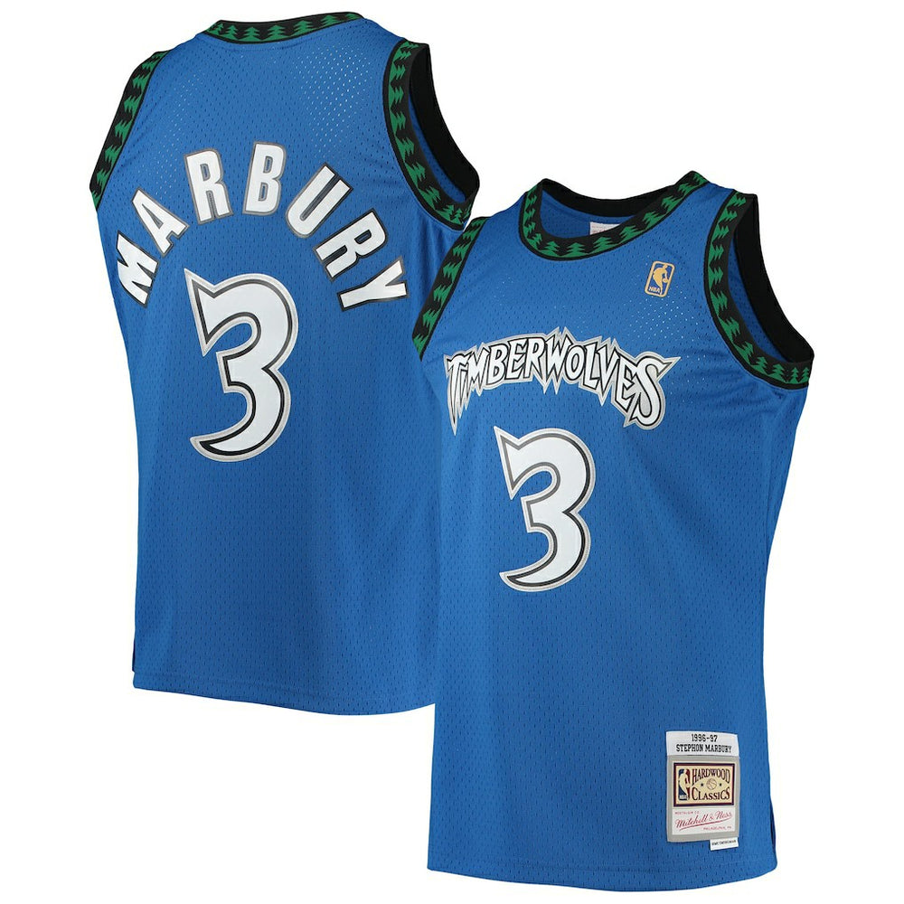 Stephon Marbury Minnesota Timberwolves 1996/97 Hardwood Classics Swingman Jersey Blue - NBA