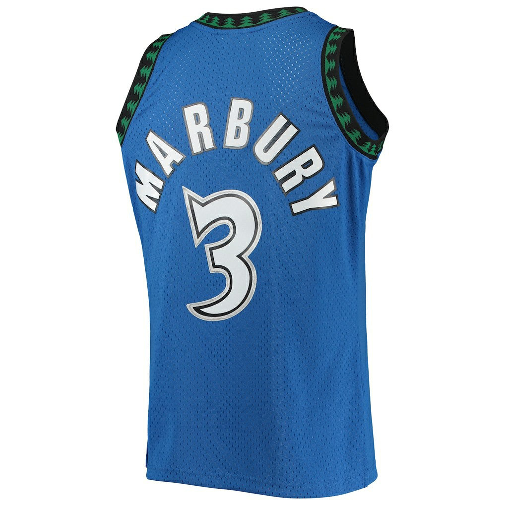 Stephon Marbury Minnesota Timberwolves 1996/97 Hardwood Classics Swingman Jersey Blue - NBA