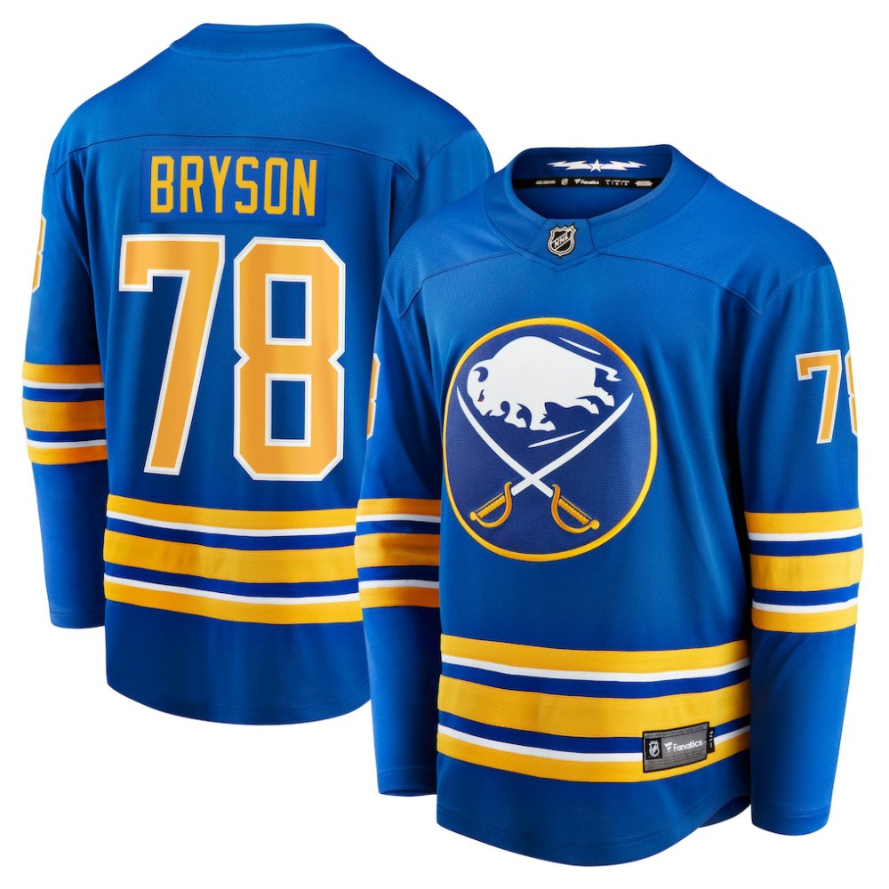 Jacob Bryson Buffalo Sabres Fanatics Home Breakaway Player Jersey - Royal - NHL