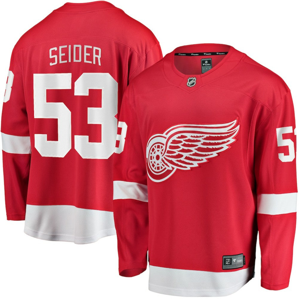 Moritz Seider Detroit Red Wings Fanatics Home Breakaway Player Jersey - Red - NHL