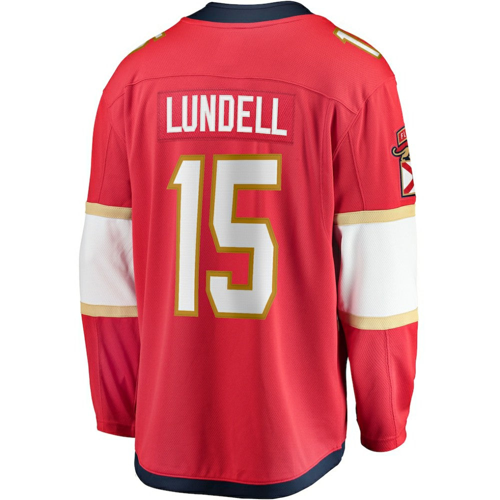 Anton Lundell Florida Panthers Fanatics Home Breakaway Player Jersey - Red - NHL