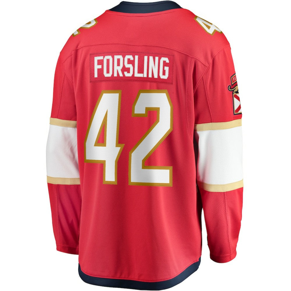 Gustav Forsling Florida Panthers Fanatics Home Breakaway Player Jersey - Red - NHL
