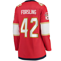 Gustav Forsling Florida Panthers Fanatics Women's Home Breakaway Player Jersey - Red - NHL